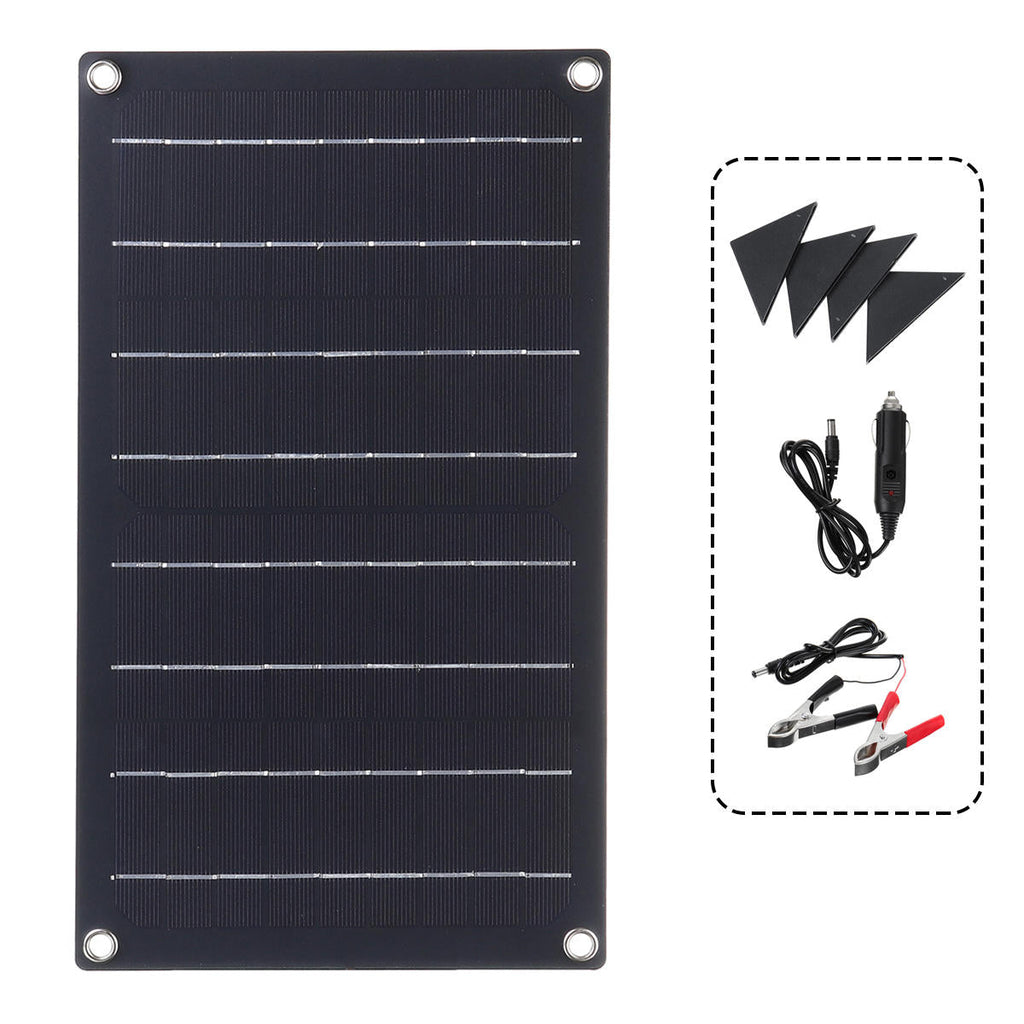 10W Solar Panel Waterproof Car Emergency Charger WIth 4 Protective Corners