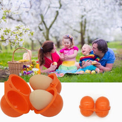 Outdoor Camping Hiking Picnic kitchen For Portable storage Case holder Plastic Container Convenient Two Eggs Box