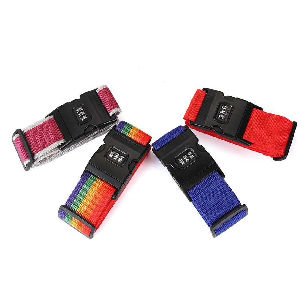 Suitcase Belt Non Slip Strength Travel Belt Luggage Strap with 3 Digit Combination Bike Lock