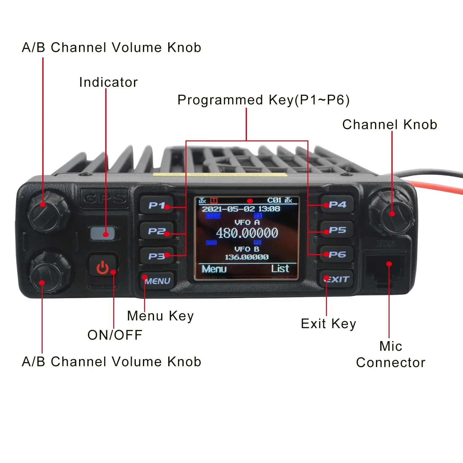 Plus VHF UHF Air Band Receive GPS APRS bluetooth PTT DMR Digital Repeater Function FM Mobile Radio AES256