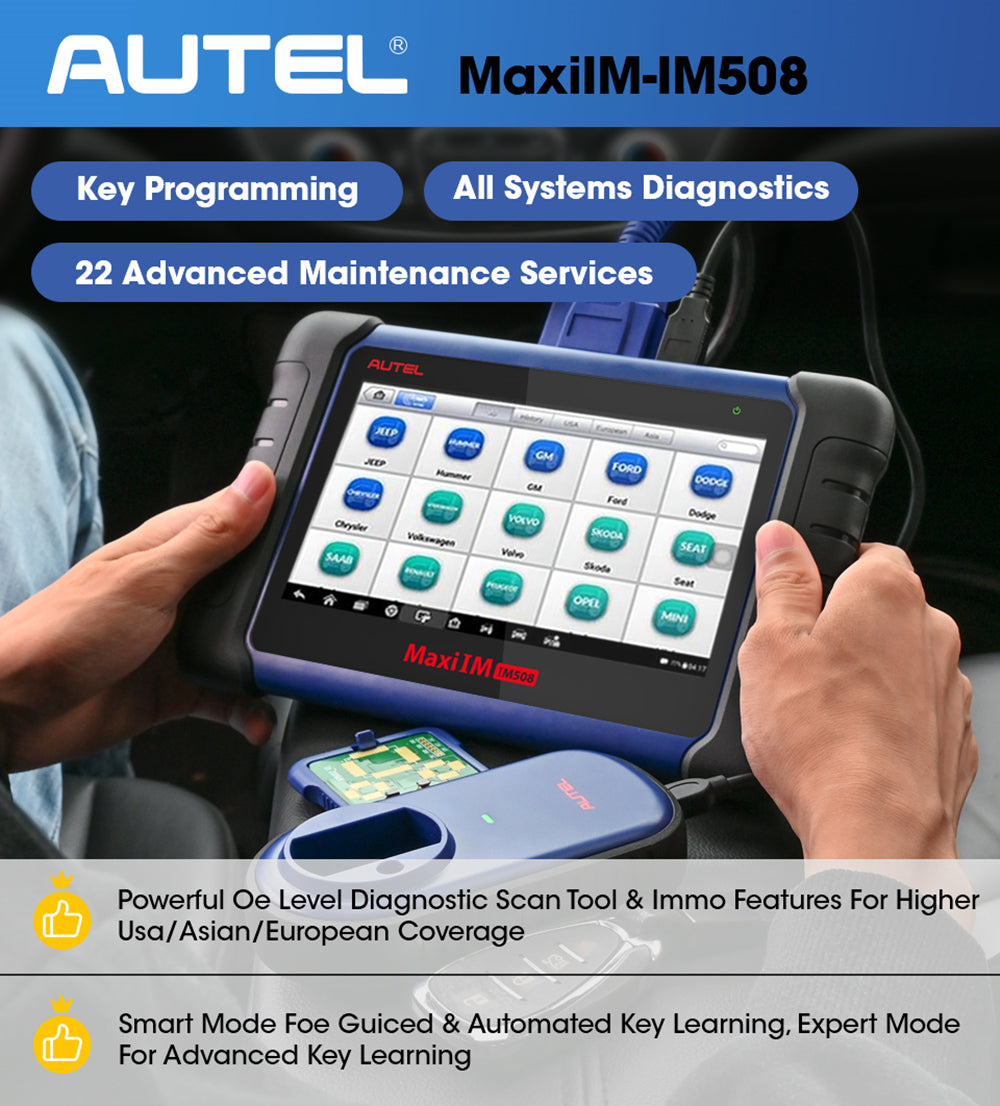 OBDII Scaner IM508 Auto IMMO Key Scan Programming Tool Car Diagnostic Machine