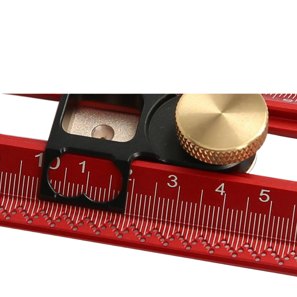 Hooked On Wood MT-2465 PRO Woodworking Scriber T Square Ruler - Aluminum Alloy, 650mm, Metric & Imperial