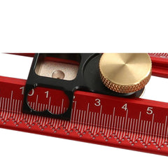Hooked On Wood MT-2465 PRO Woodworking Scriber T Square Ruler - Aluminum Alloy, 650mm, Metric & Imperial