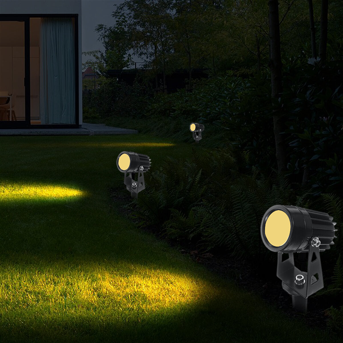 Warm White 2/4/6 PCS 12V LED LawnLights Spotlight Landscape Light Waterproof Outdoor Garden Pathway Yard