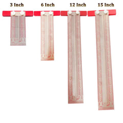 Stainless Steel Woodworking Ruler - Accurate, Lightweight, Slim Design, 3/6/12/15 Inch Options, 0.25mm Precision