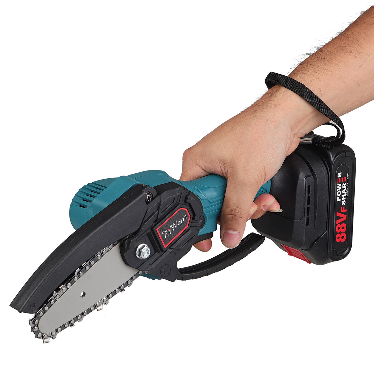 4 Inch Mini Cordless Electric Chainsaw Rechargeable Wood Cutter One-Hand Saw
