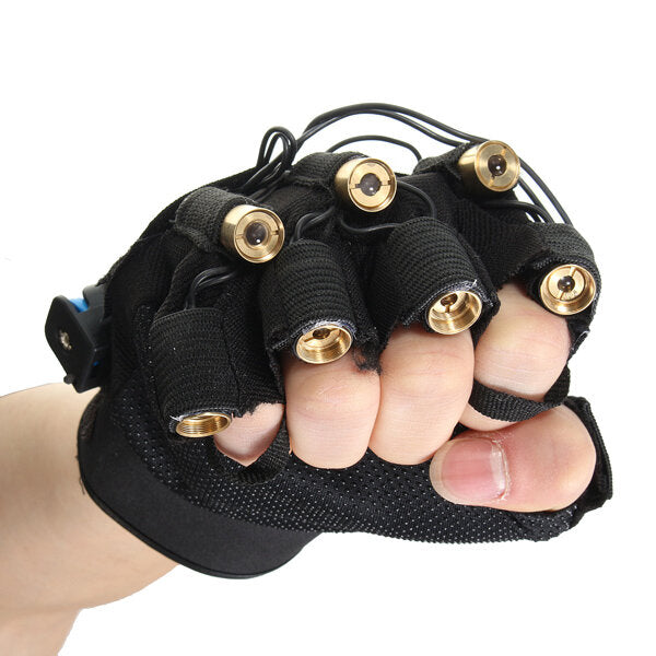 Right Hand 3 Green Light + 2 Purple Light + 2 Red Laser Gloves Stage Performance Gloves