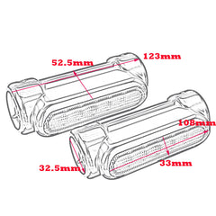 12V 2x Motorcycle LED White Driving DRL Indicator Amber Turn Signal Lights Crash Bar Lamp