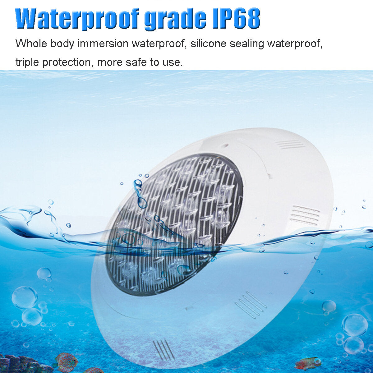 24W/36W 12V Swimming Pool Light RGB LED Bulb Underwater Decor Lights w/Remote Control IP68