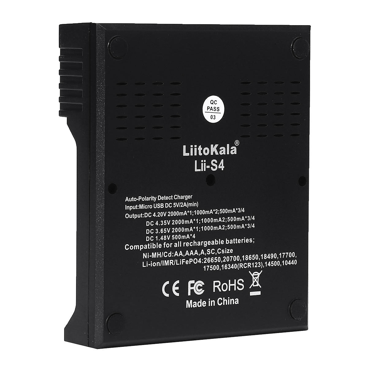 LCD Smart Battery Charger 4 Slot Charger for 18650 26650 18350 NiMH AA