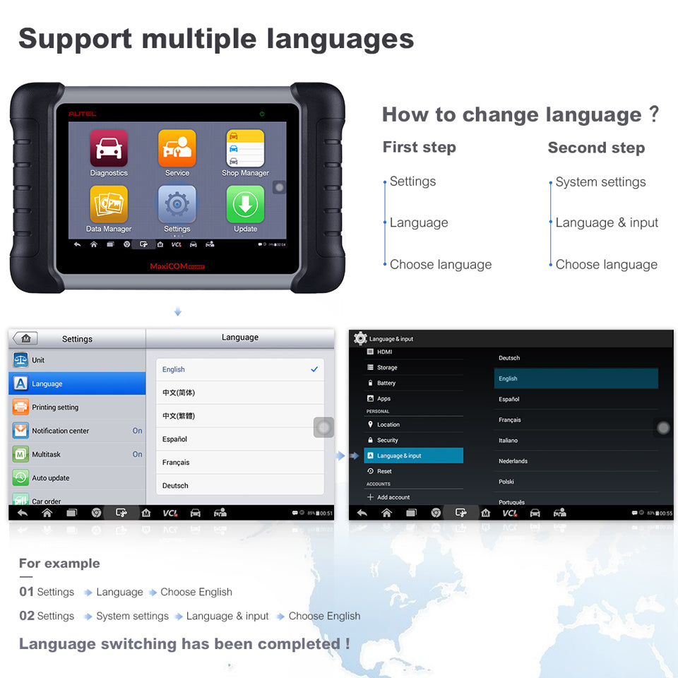 Car Bi-directional Diagnostic Tools OBD2 Scanner Code Reader All System Diagnosis PK MX808S MK808S