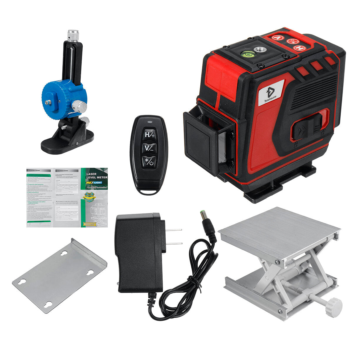 Laser Level With Green Light Digital Rotary Self Leveling Measure 8/12/16 Line
