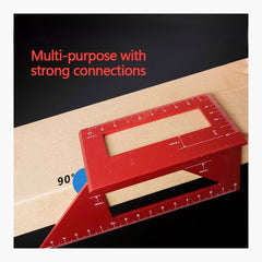 Woodworker Multi-purpose Square 45/90 Degree Layout Miter Gauge