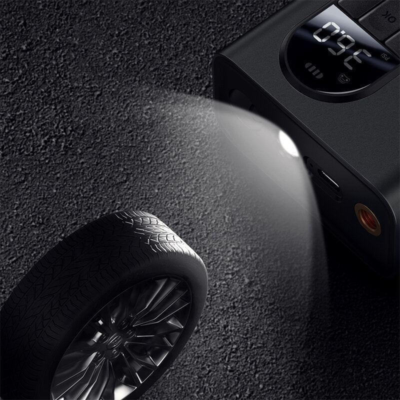 150PSI Portable Tire Inflator Pump Air Compressor Digital Smart Tire Pressure Detection Auto for Car Bike Motorcycle Black