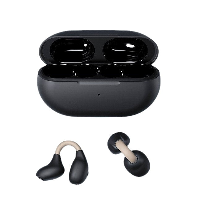 Wireless Ear Clip Bone Conduction Headphones fones Bluetooth 5.3 Ear Clip on Ear Earring sports earphones earbud hooks with Mic