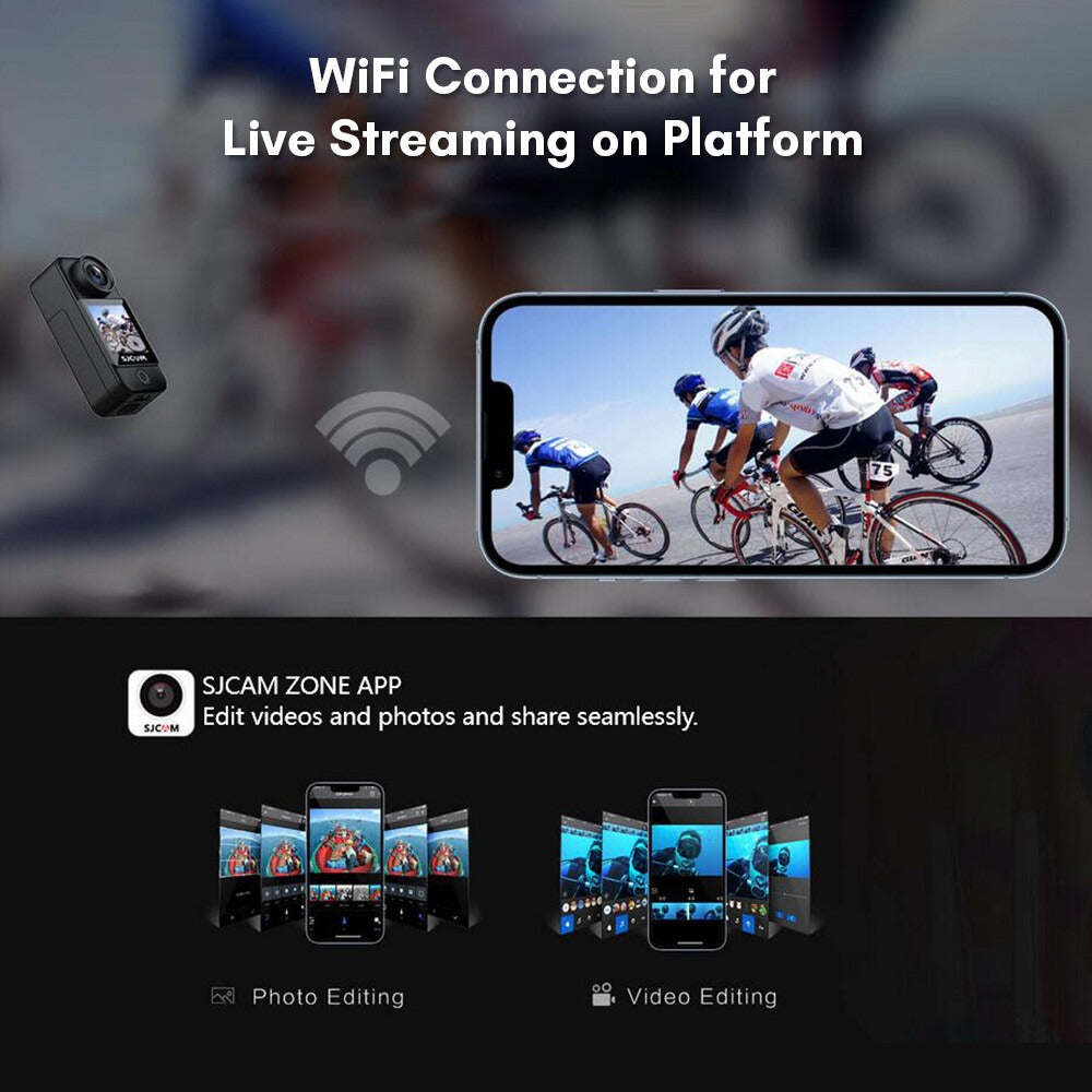Advanced 4K 30FPS 5G WiFi Sports Cam - 1.33" Touch, 154° Wide, 6-Axis Gyro, 30M Waterproof Night Vision