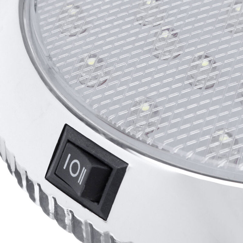 46LED Car Round Ceiling Dome Roof Light DC12V Interior Light Lamp On/Off Switch