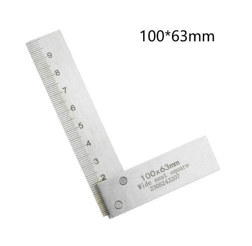 High Precision Stainless Steel Right Angle Ruler with Laser Etched Scale for Woodworking & Carpentry - 90 Degree Angle