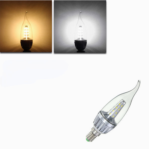E14 2.5W 24 SMD 3014 LED Warm White White Candle Light Lamp Bulb AC220V