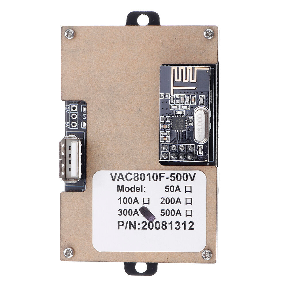 DC 500V 50A 100A 200A 300A 500A Wireless Voltage Meter Ammeter Solar Battery Charging Coulometer Capacity Power Detect Tester