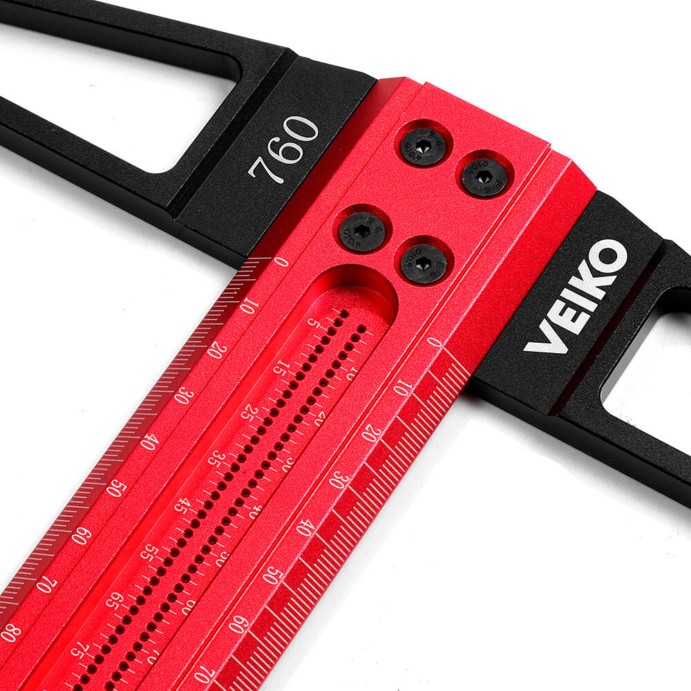 TS Precision Woodworking Line Scriber T-Ruler, Aluminum Alloy, 300-760mm, Durable Marking Gauge for Hole Positioning
