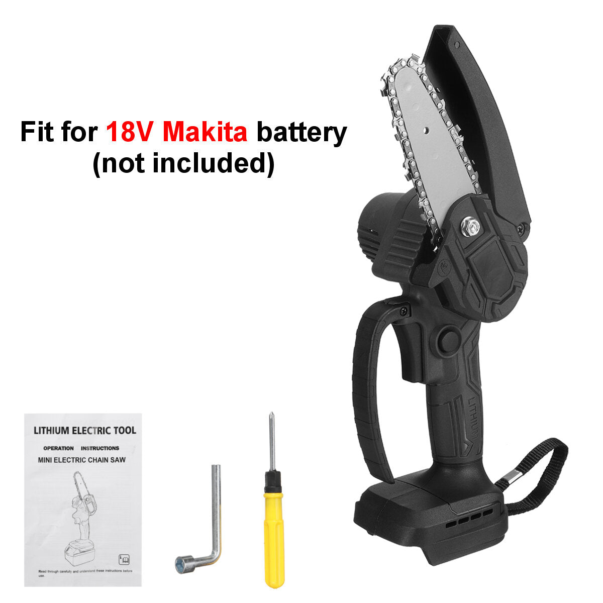 4 Inch Electric Chain Saw Cordless Chainsaw Multi-function Woodworking Wood Cutter