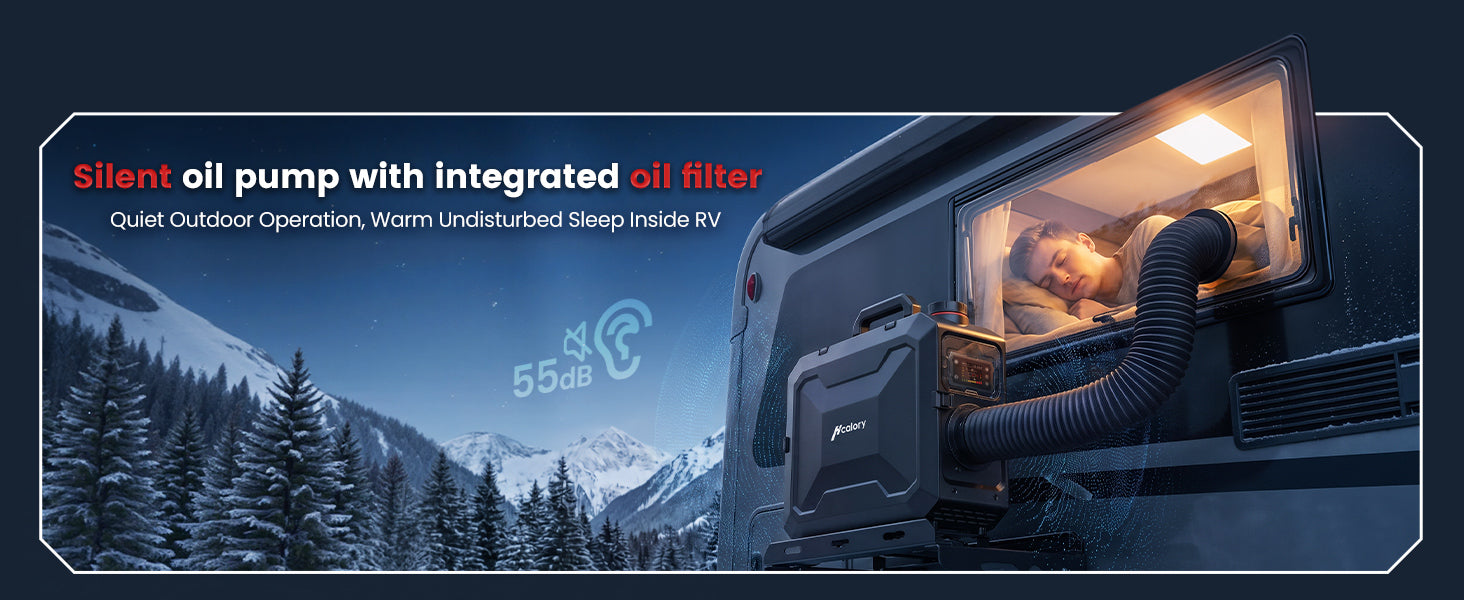 8KW 6L All-in-One Diesel Air Heater, App Control, Wireless Temperature Sensor & Auto Start/Stop for Car, Truck, RV & Camper