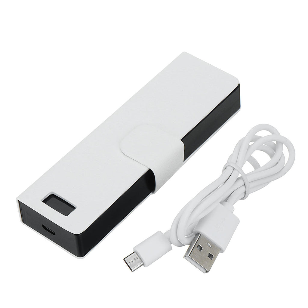 PU Leather Wired Charger Power Bank Charging Battery Case Pods Holder with USB Cable