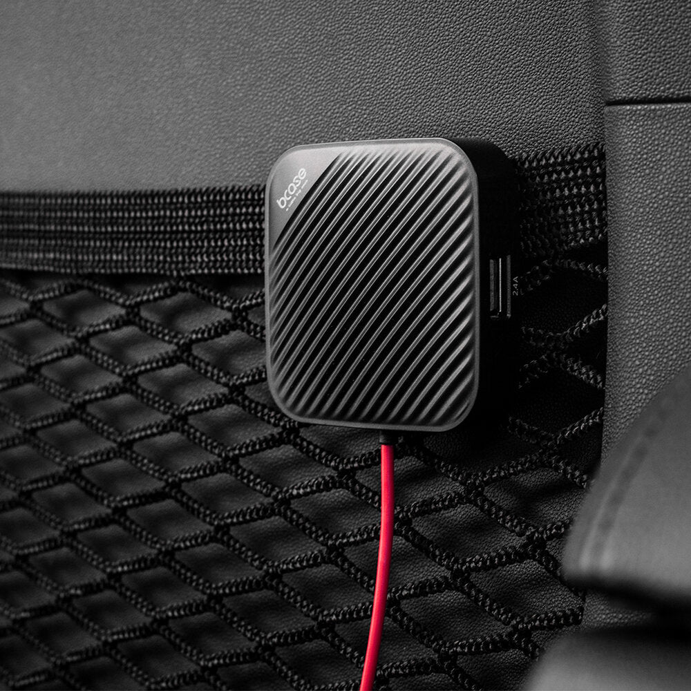 36W 4-Port Passenger Car Charger Fast Charging with 2 USB Ports 1.5M Cable