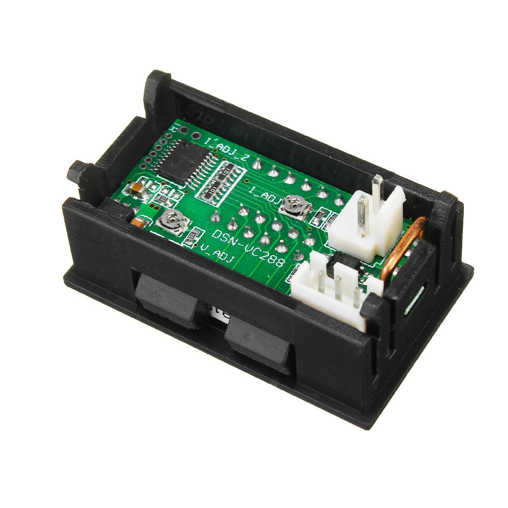 10pcs Mini Digital Voltmeter Ammeter DC 100V 10A Voltmeter Current Meter Tester Blue+Red Dual LED Display