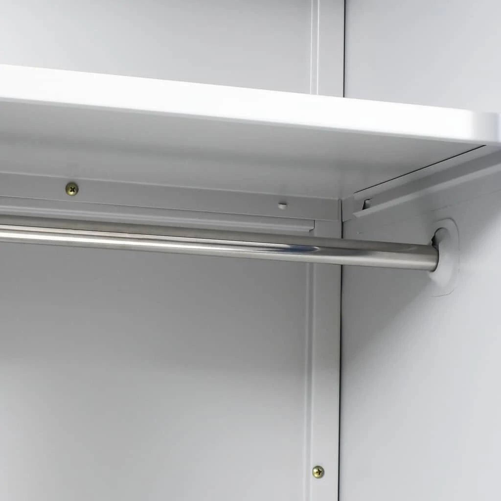 Locker cabinet with 2 doors 90x40x180 cm metal gray and blue