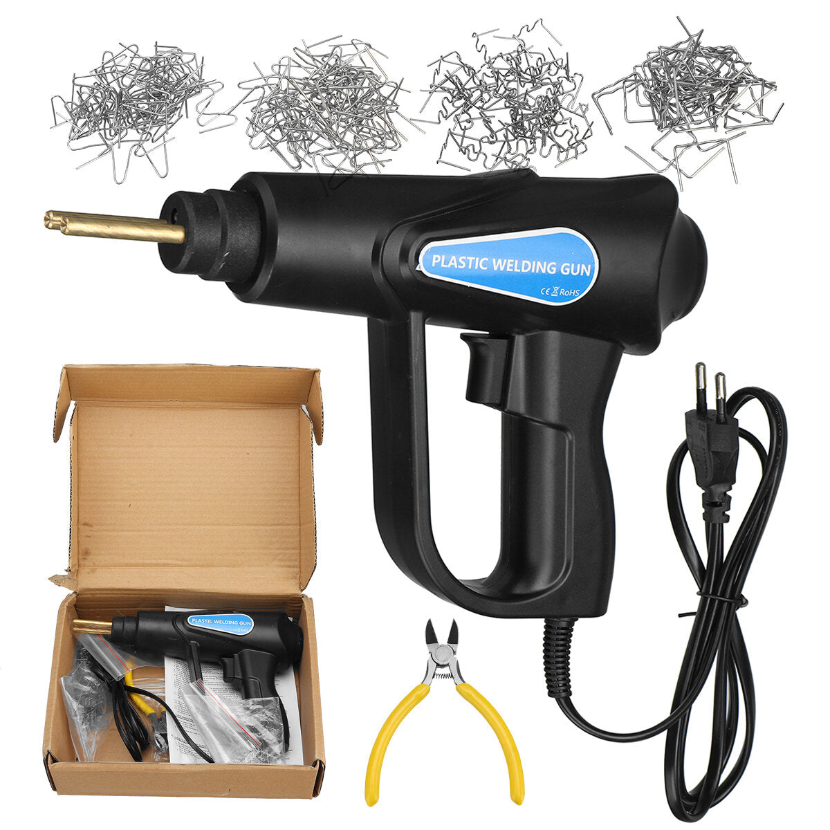 70W Hot Stapler Plastic Welding Machine Car Bumper Repair Kit Plier 4 Wave Staples Welding Repairing Machine Welder Repair Tool