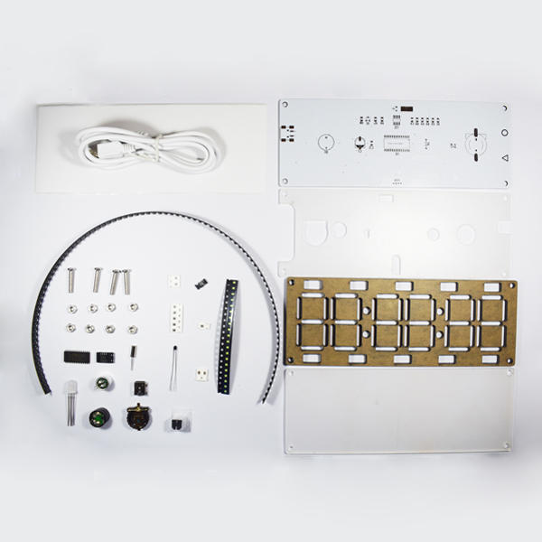 DIY 6 Digit LED Large Screen Two-Color Digital Tube Desktop Clock Kit Touch Control
