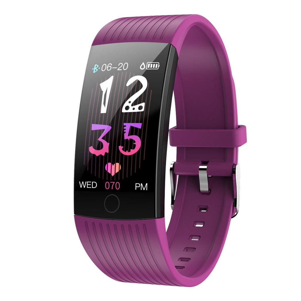 1.14 IPS Large Screen Heart Rate Blood Pressure Monitor Physiological Reminder Fitness Tracker IP68 Waterproof USB Charging Smart Watch