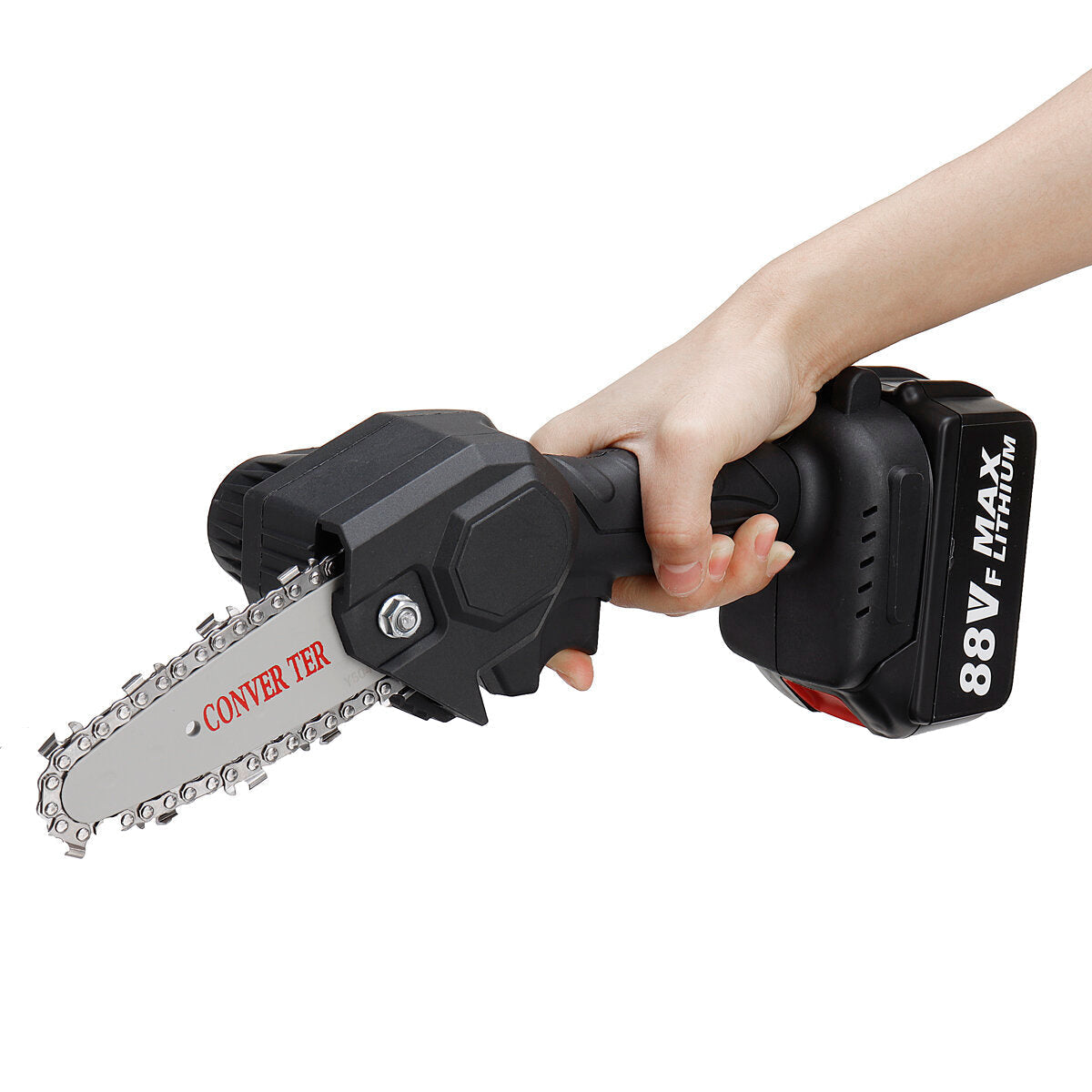 4 Inch 15000mAh Mini Electric Chain Saw Pruning Chainsaw Cordless Garden Tree Logging Trimming Saw