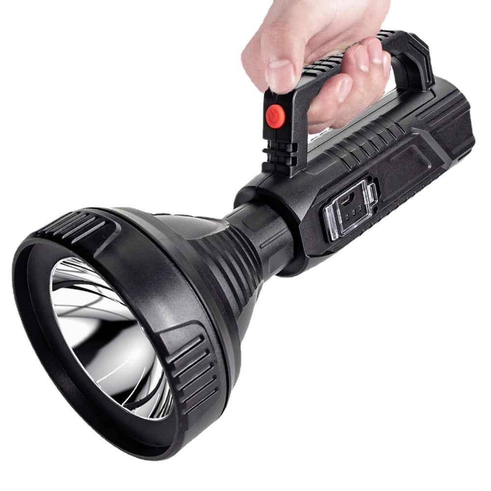 Portable Lamp Strong Light Handheld Searchlight LED Outdoor Lighting Camping Long-shot Rechargeable Built-in Battery Flashlight