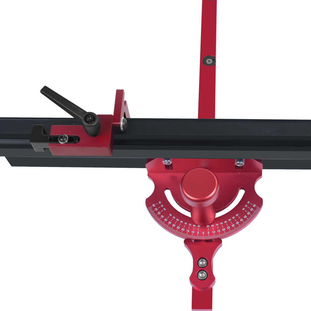 Precision Adjustable Miter Gauge with T-Track Connector for Woodworking - 0-60° Angle Range, CNC Processed, Ergonomic Design
