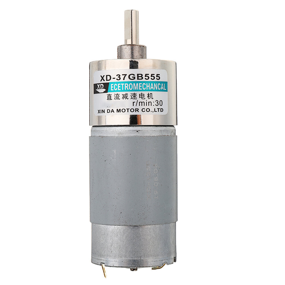 DC 24V 30/50/100RPM Large Torque Reversible Motor 555 Gear Reducer Motor