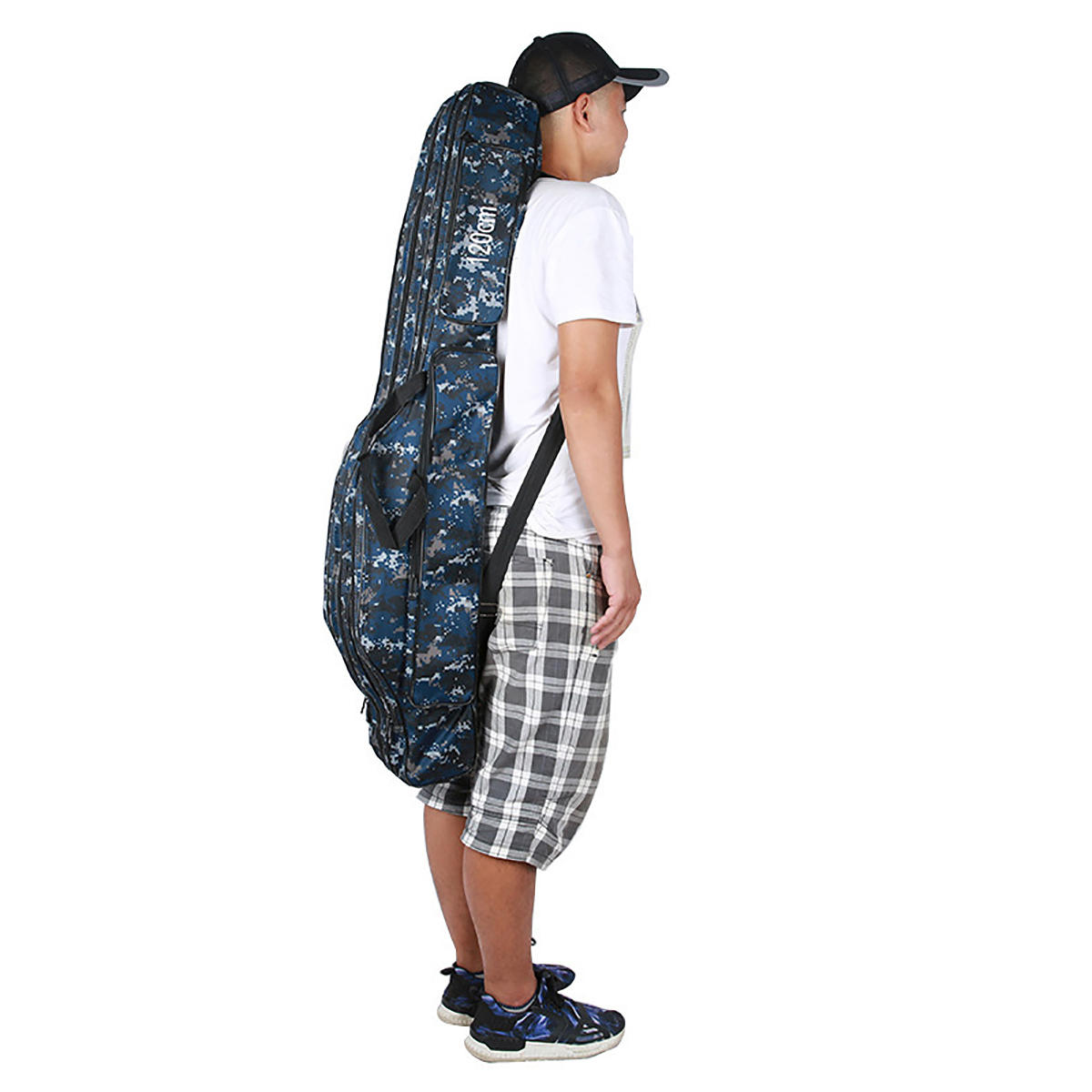 130/150cm Fishing Bag 3 Layer Folding Fish Pole Tools Storage Bag Carrier Holder Bag