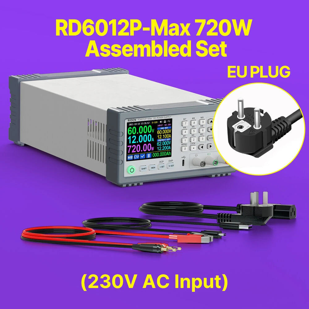 720W 60V 12A Completed Set 5 Digit AC to DC Laptop Mobile Phone Repair Regulated Power Supply