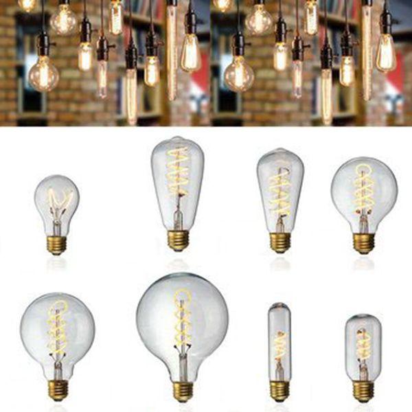 Dimmable LED Vintage Retro Industrial Lamp Indoor Lighting Filament Light Bulb AC220V