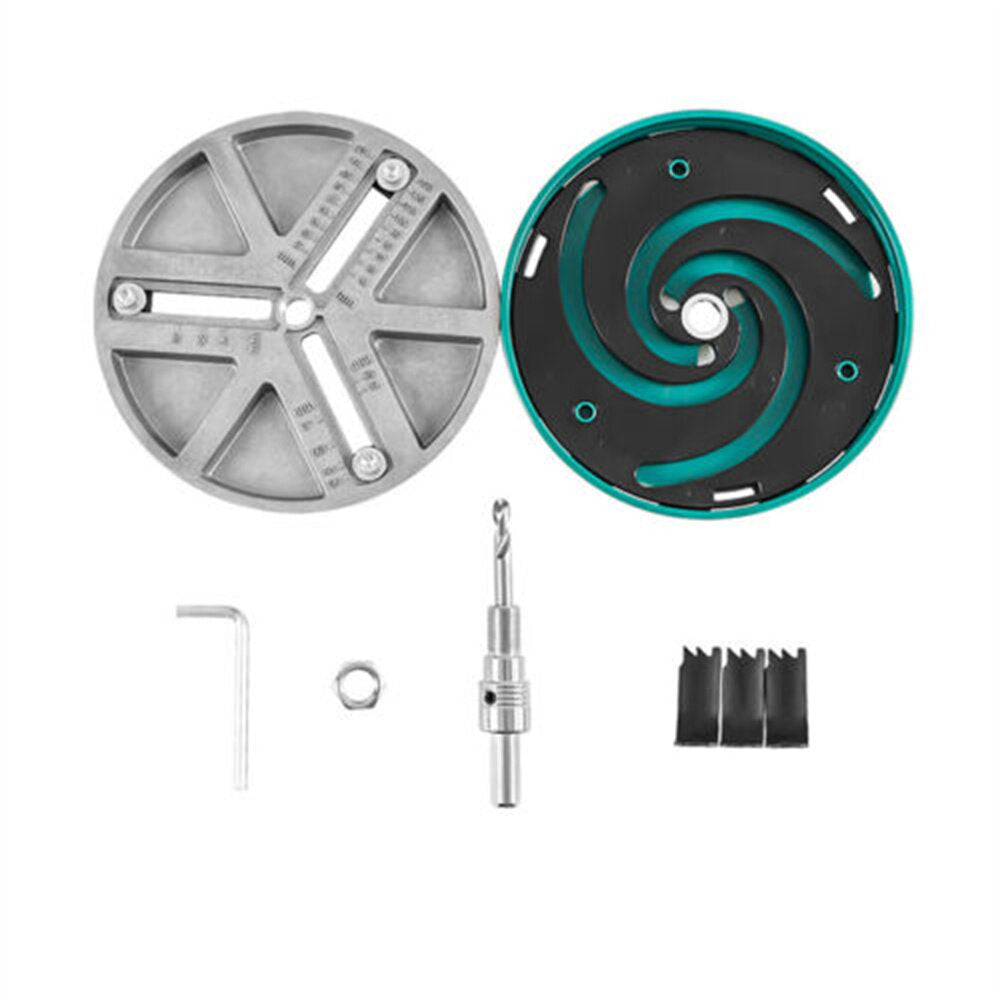 Adjustable Woodworking Hole Driller 45-130mm with Triple Blades for Clean Cuts - Fits 10mm Cordless Drills