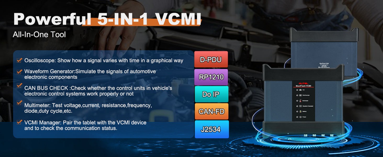 Ultra EV Advanced Diagnostics Tool High Voltage System Battery Pack Analysis Online ECU Programming Coding 5-in-1 VCMI RP1210 J2534 CAN FD
