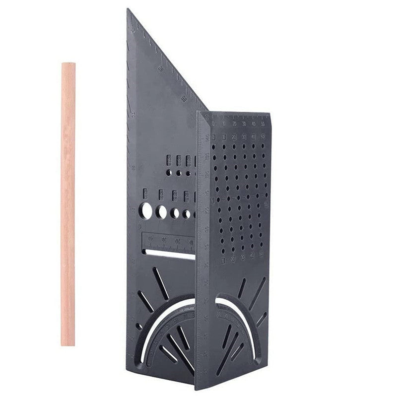 45/90° Foldable Woodworking Scriber Ruler Gauge 3D Mitre Angle Measuring Tool