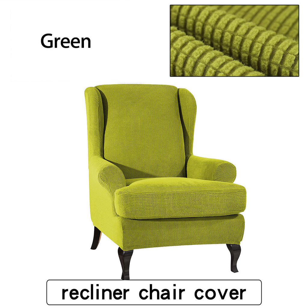 Elastic Fibre Armchair Wingback Wing Chair Covers Stretch SlipCover Protector