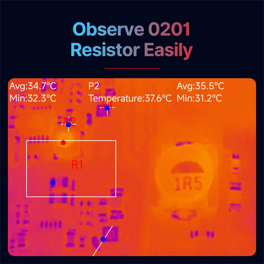 GreenZech Elite Mobile 256 | High-Resolution Smartphone Thermal Camera | 256x192 HD Infrared Imager for PCB & HVAC Diagnostics (Android Type-C)