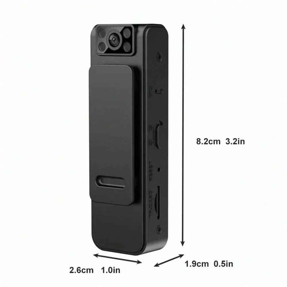Black 1.3MP USB Action Camera, 1080P Video, 24P Frame Rate, ≤2" Display, Rechargeable, ABS Material