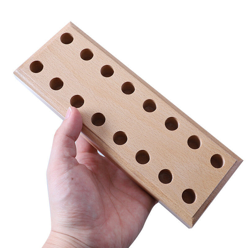 Pliers Pine Base With Eight Rows Of Holes Clock Repair Tools Diy Storage Wooden Base Tool