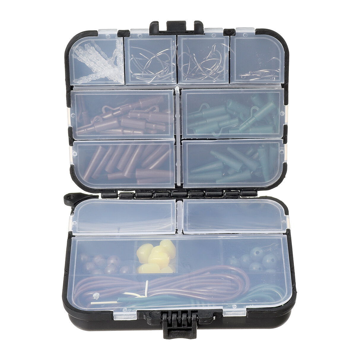 128Pcs/Set Fishing Tackle Box Set Fishing Connector Swivels Interlock Rolling Swivel For Fishhook Lure Fishing Accessories