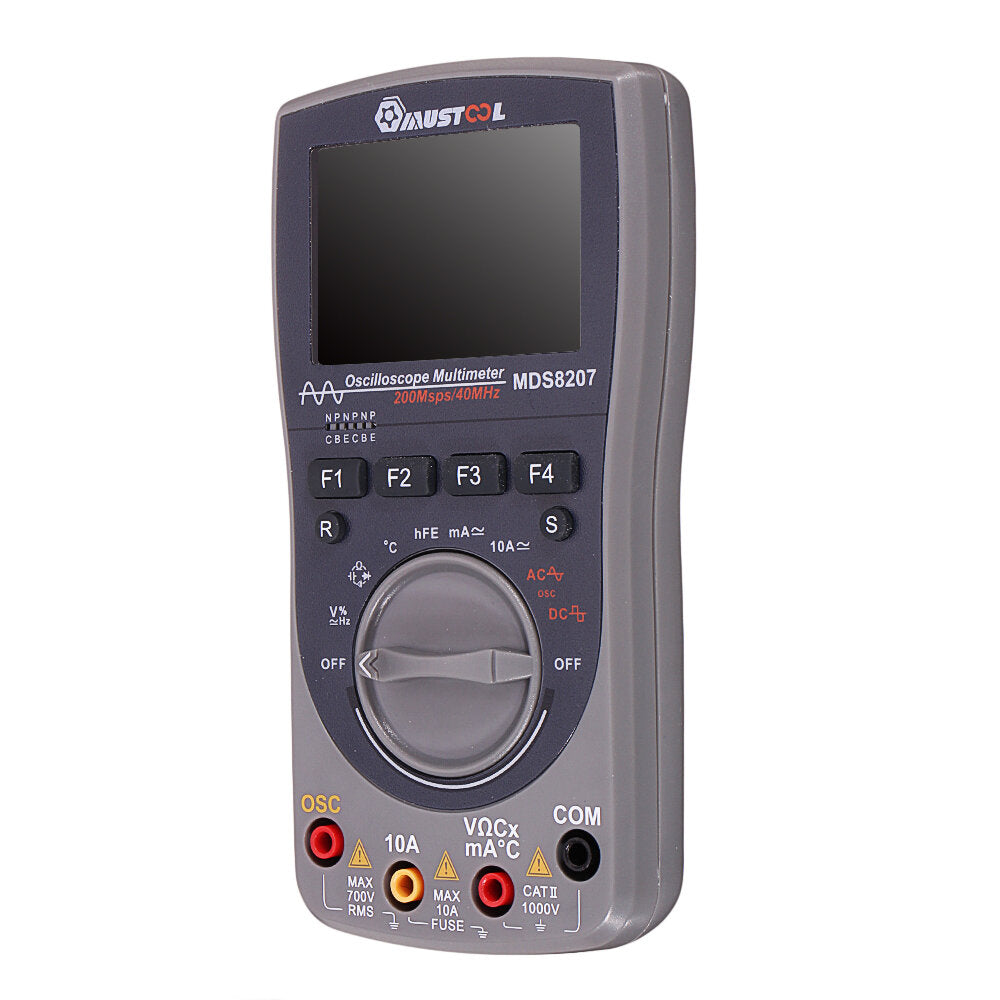 Intelligent 2 in 1 Digital 40MHz 200Msps/S Oscilloscope 6000 Counts True RMS Multimeter